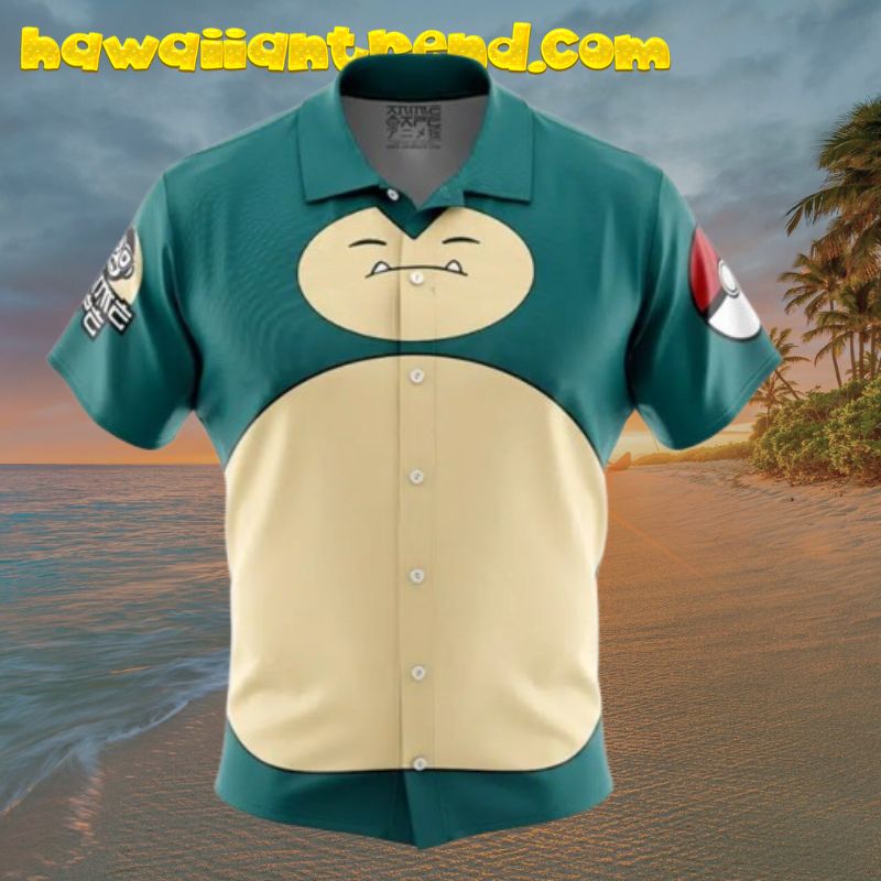 Snorlax Face And Body Cosplay Pokemon Hawaiian Shirt