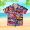 Ufo Alien Palm Trees Forest Blue Vintage Aloha Hawaiian Shirt