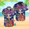 Yellow Alien UFO Tropical Green Leaf Pattern Hawaiian Shirt
