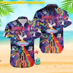 UFO Hipie Style Love Multicolor Hawaiian Shirt
