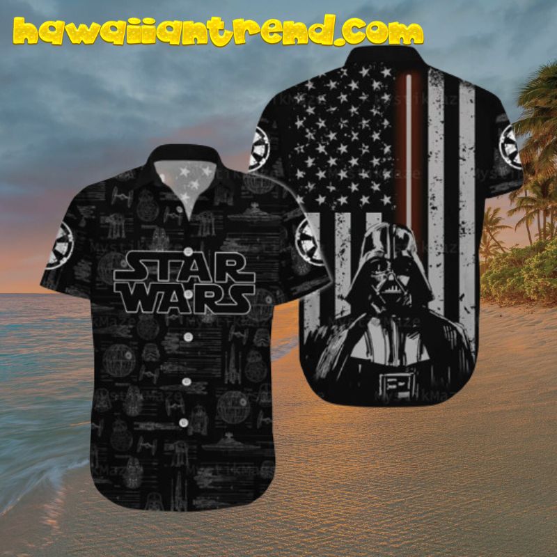 Darth Vader Star Wars USA Flag Hawaiian Shirt