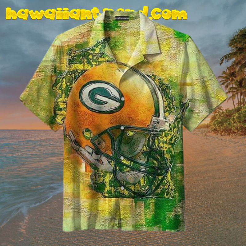Green Bay Packers Canvas Men’s Hawaiian Shirt