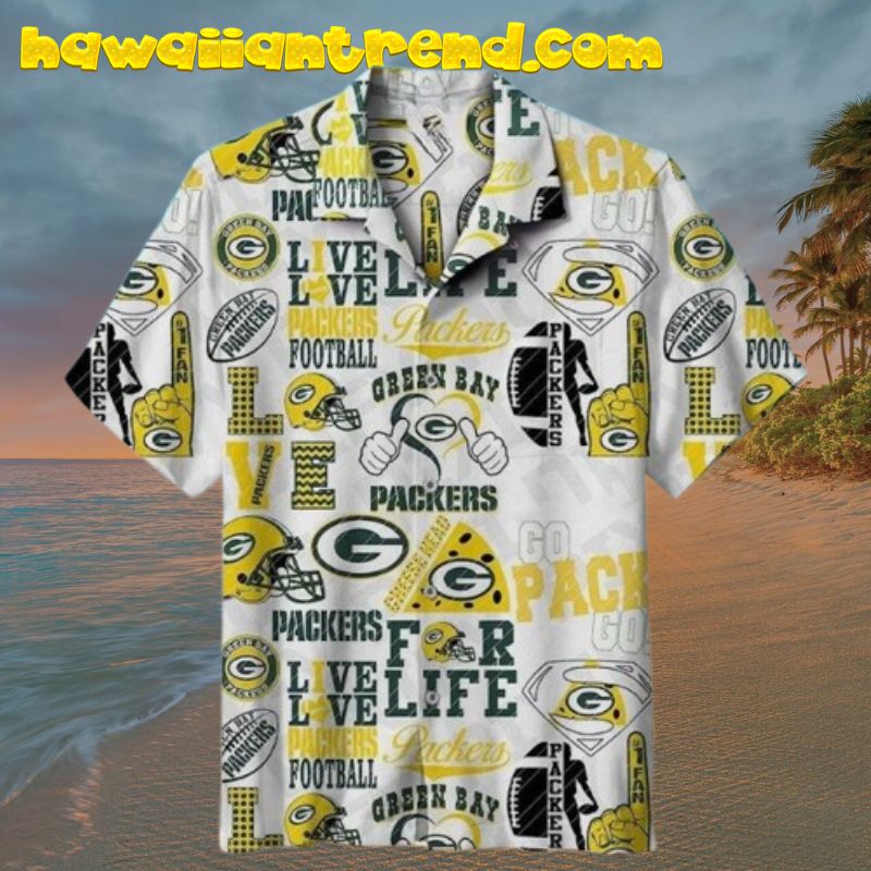 Green Bay Packers Life Love Big Fan Hawaiian Shirt