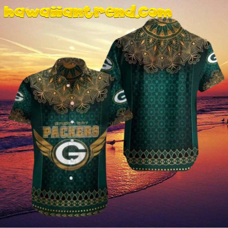 Green Bay Packers Mandala Pattern Logo Swings Hawaiian Shirt