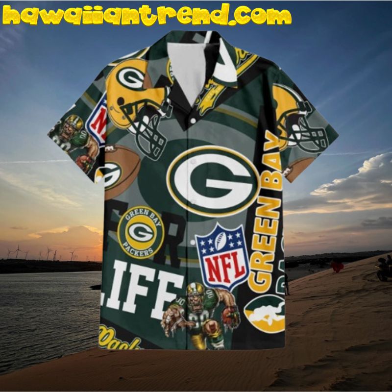 Green Bay Packers Symbol Vintage Hawaiian Shirt