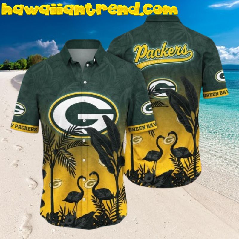 NFL Green Bay Packers Flamingo Hawaiian Shirt