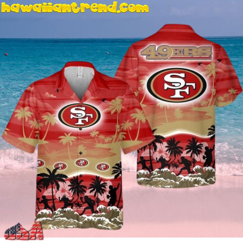 NFL San Francisco 49ers On The Summer Beach Hawaiian Shirt