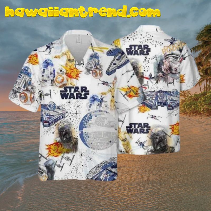 Spaceship Star Wars Fight Hawaiian Shirt