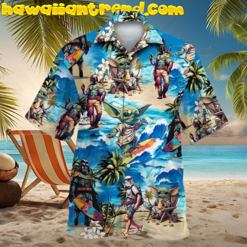 Star Wars Surfing Hawaiian Shirt For Men And Women