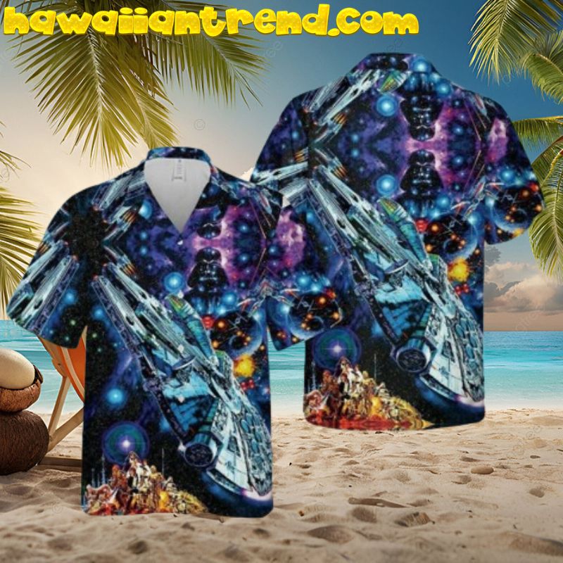Star Wars The Mandalorian Space Ship Men Hawaiian Shirt