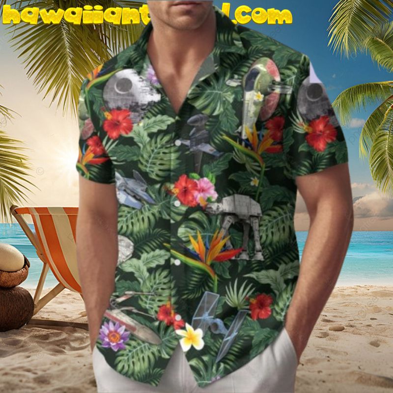 Star Wars Tropical Forest Star Ship Hawaiian Shirt