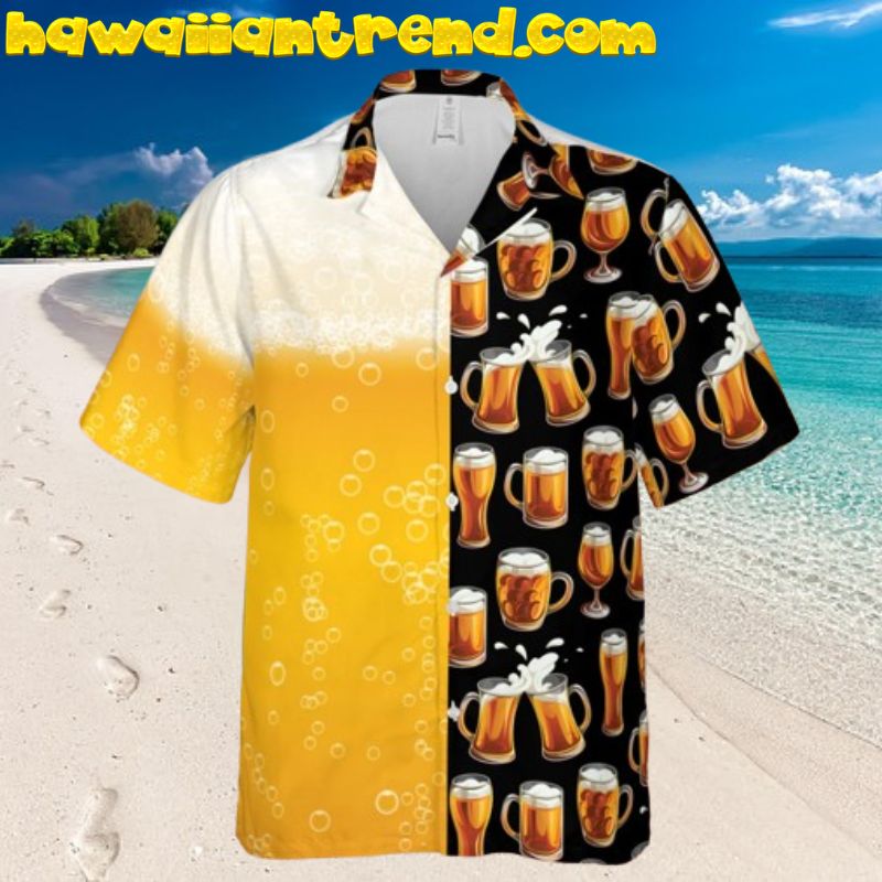 Beer Cheer Summer Time Aloha Hawaiian Shirt