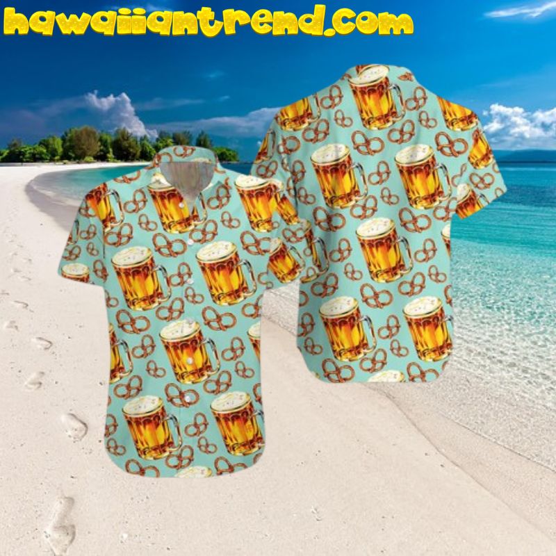 Full Cup Of Beer Men Hawaiian Shirt