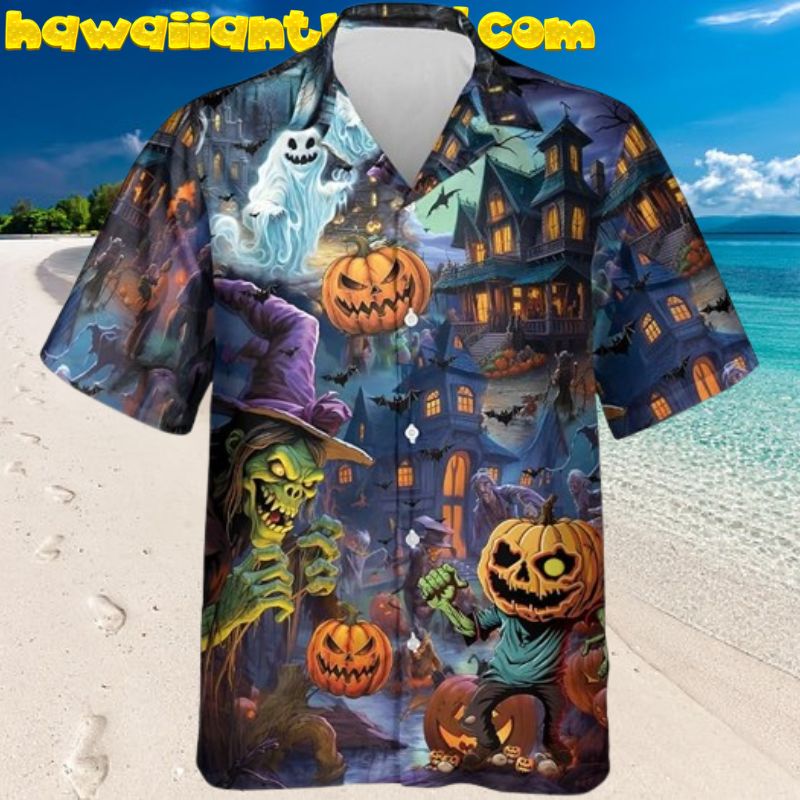 Happy Horror Halloween Night Hawaiian Shirt