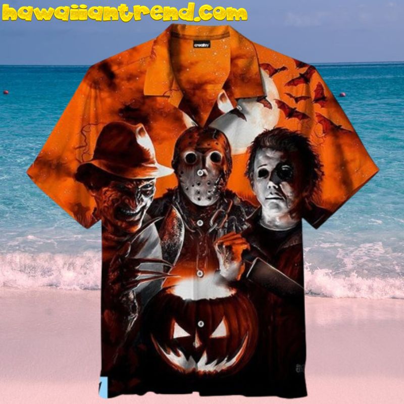 Horror Halloween Freddy Krueger Jason Voorhees Michael Myers Hawaiian Shirt