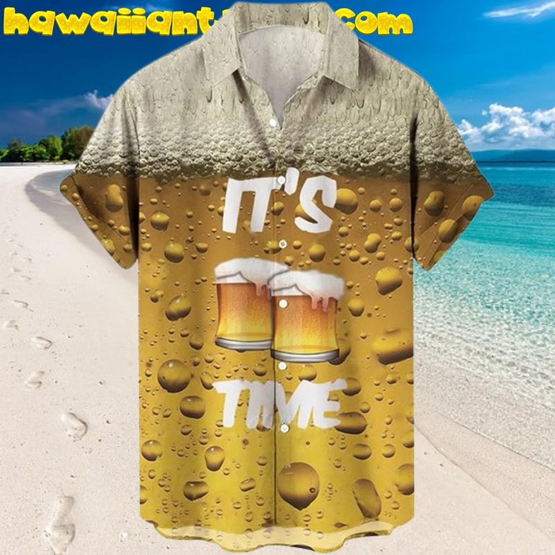 It’s Time Beer Cheer Hawaiian Shirt
