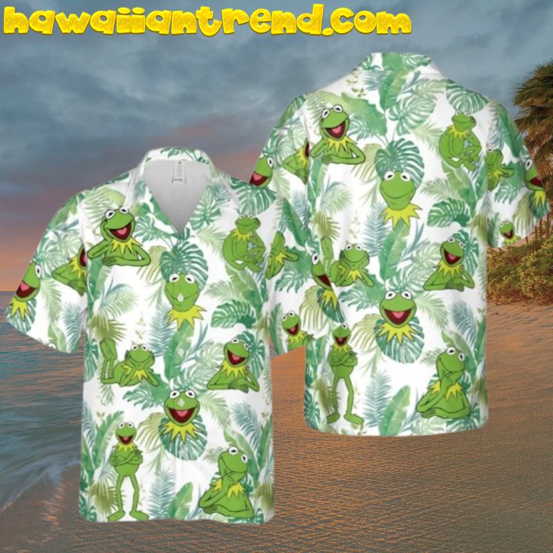 Kermit Singing The Muppet Monstera Hawaiian Shirt