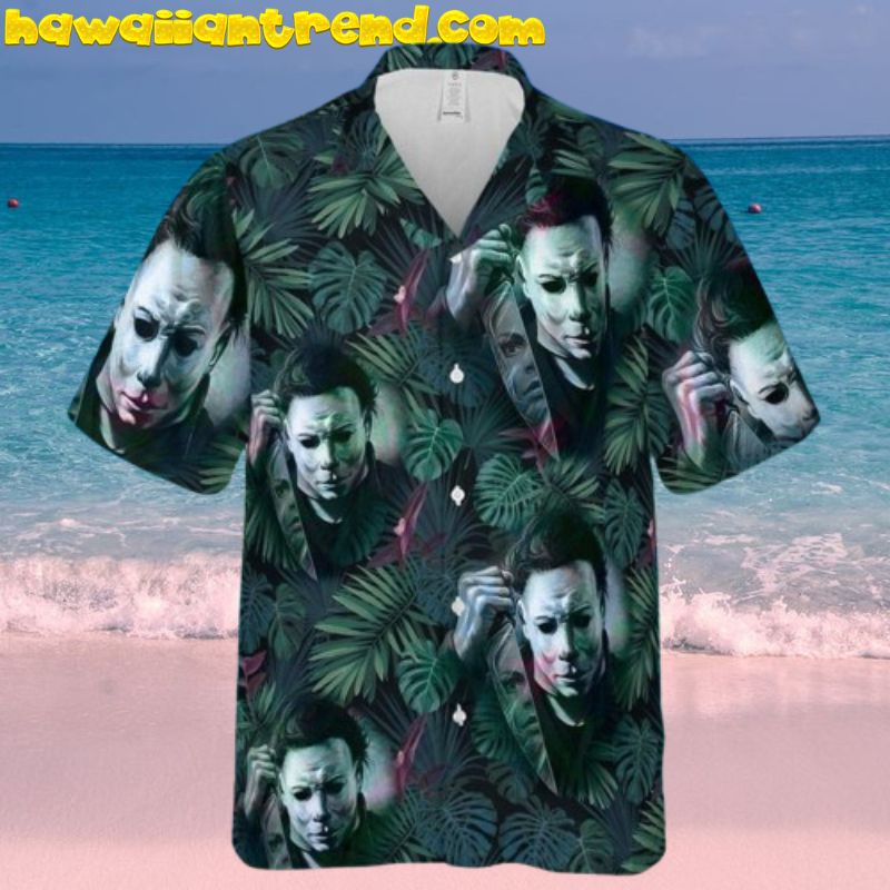 Michael Myers Horror Tropical Forest Monstera Aloha Hawaiian Shirt