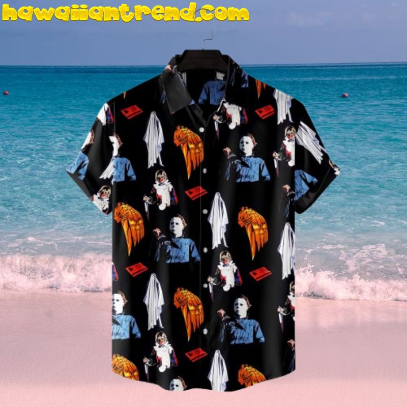 Michael Myers Knife Prop Horror Movie Halloween Night Hawaiian Shirt
