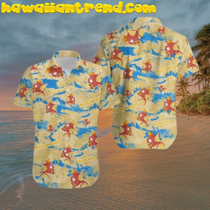 Pokemon Magikarp Tropical Island Hawaiian Shirt
