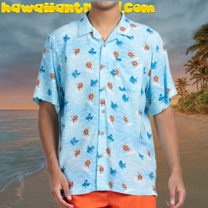 Pokémon Magikarp On The Blue Sea Aloha Hawaiian Shirt