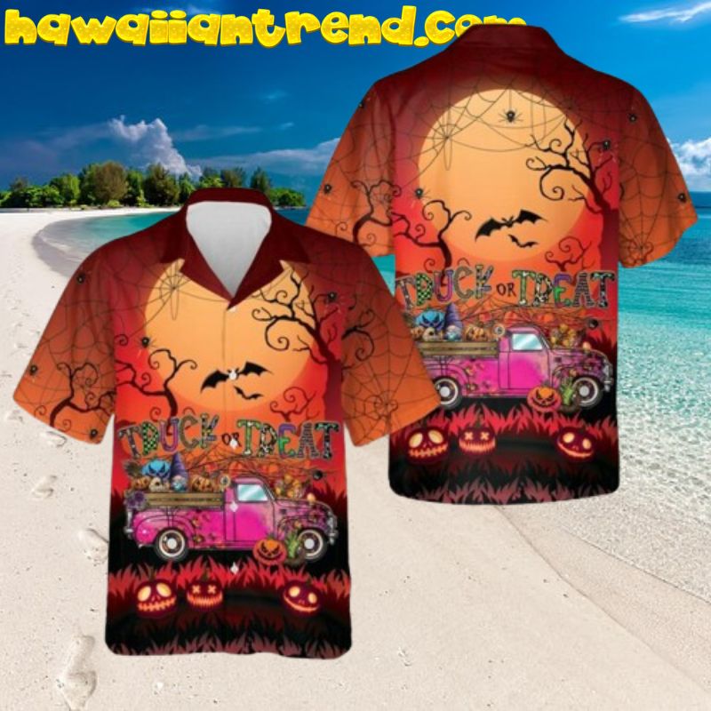 Truck Or Treat Happy Halloween Hawaiian Shirt