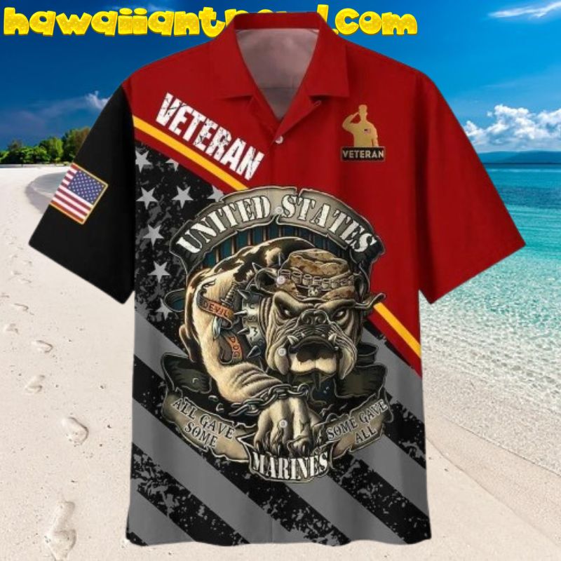 USMC Pitbull Dog All Gave Some, Some Gave All Hawaiian Shirt