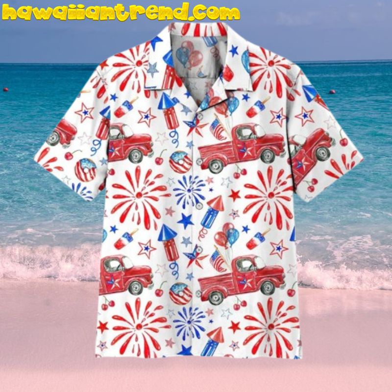 American Pickup Truck 4th Of July Celebration Hawaii Shirt