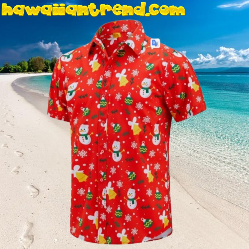 Christmas Pattern Red Theme Hawaiian Shirt