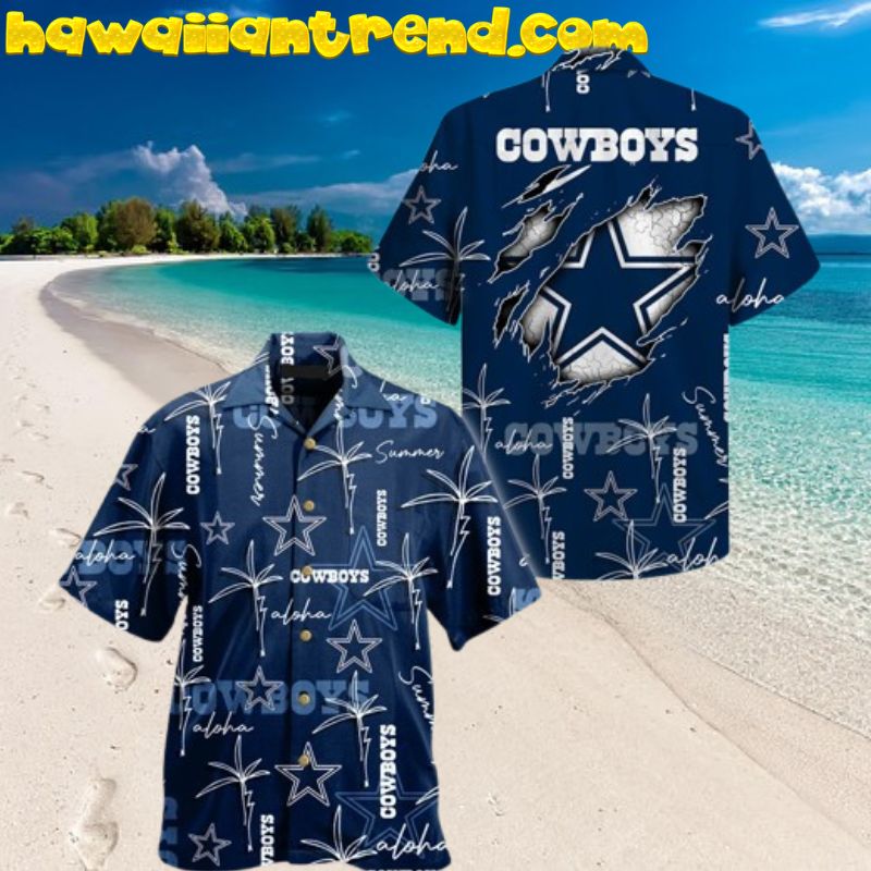 Dallas Cowboy NFL Palm Simple Summer Aloha Hawaiian Shirt Dallas Cowboy NFL Palm Simple Summer Aloha Hawaiian Shirt