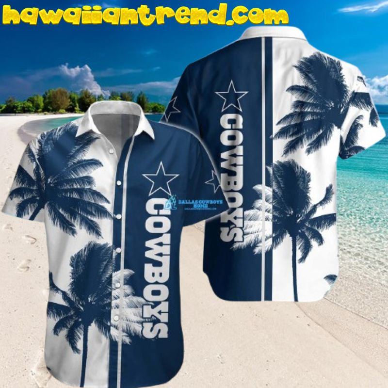 Dallas Cowboys Football Coconut Tree Summer Island Hawaiian Shirt Dallas Cowboys Football Coconut Tree Summer Island Hawaiian Shirt