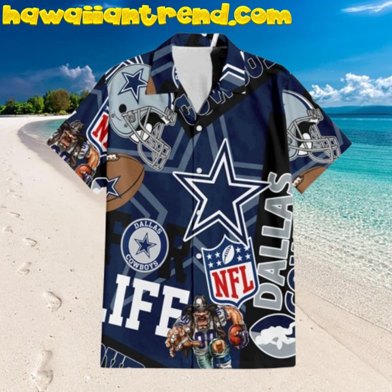 Dallas Cowboys Mascot Vintage Hawaiian Shirt Dallas Cowboys Mascot Vintage Hawaiian Shirt