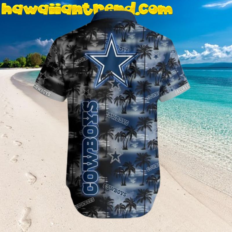 Dallas Cowboys Palm Island Night Theme Hawaiian Shirt Dallas Cowboys Palm Island Night Theme Hawaiian Shirt