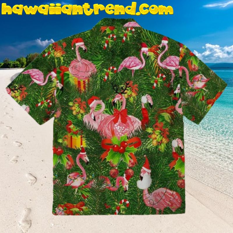 Flamingo Merry Christmas Hawaiian shirt