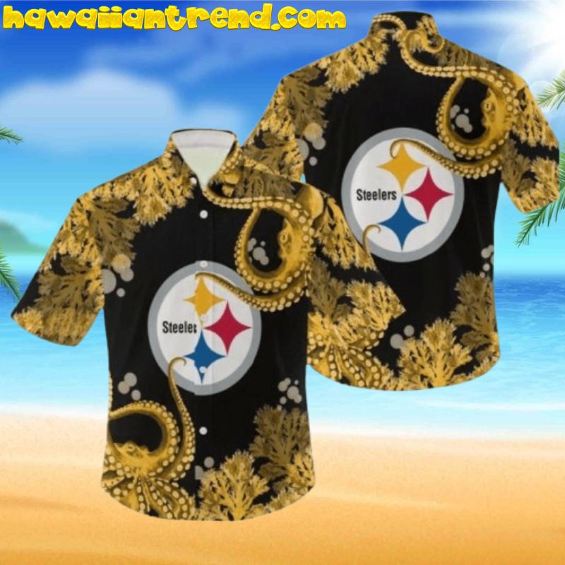 Pittsburgh Steelers NFL Giant Octopus Trending Hawaiian Shirt