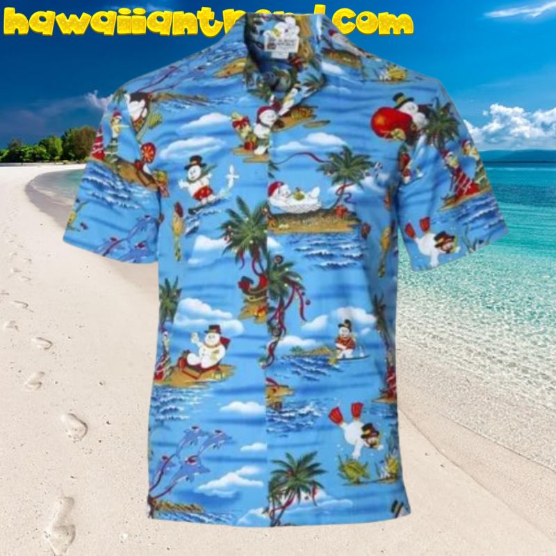 Snowman Enjoy Vacation Christmas Hawaiian Shirt
