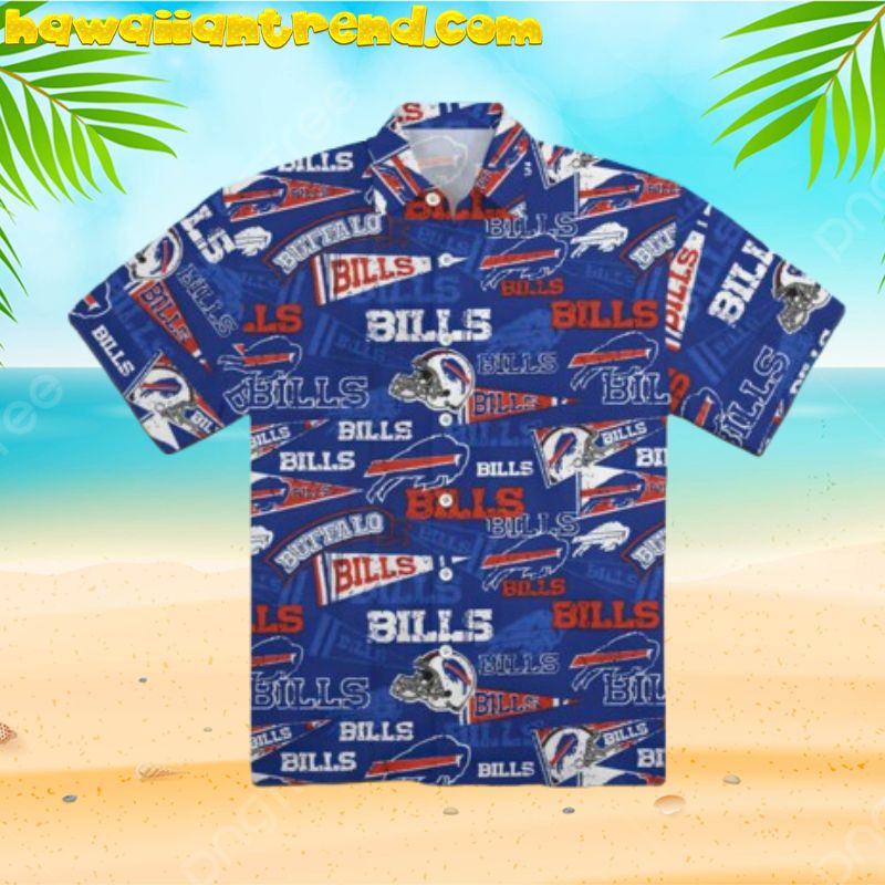 Buffalo Bills Vintage Feature Design 90’s  Hawaiian Shirt