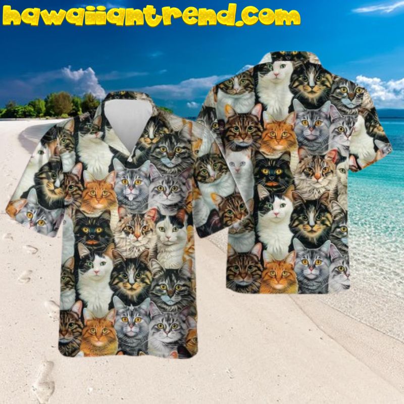 Cat’s Face Cute Shirt For Cat Lover Hawaiian Shirt