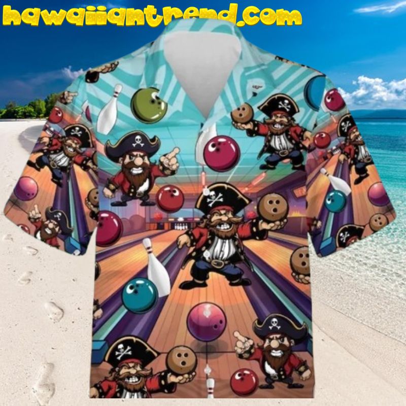 Cute Pirate Bowling Hawaiian Shirt