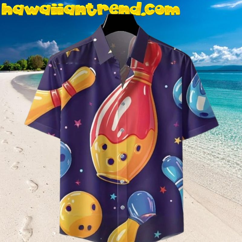 Galaxy Universal Theme Bowling Giant Hawaiian Shirt