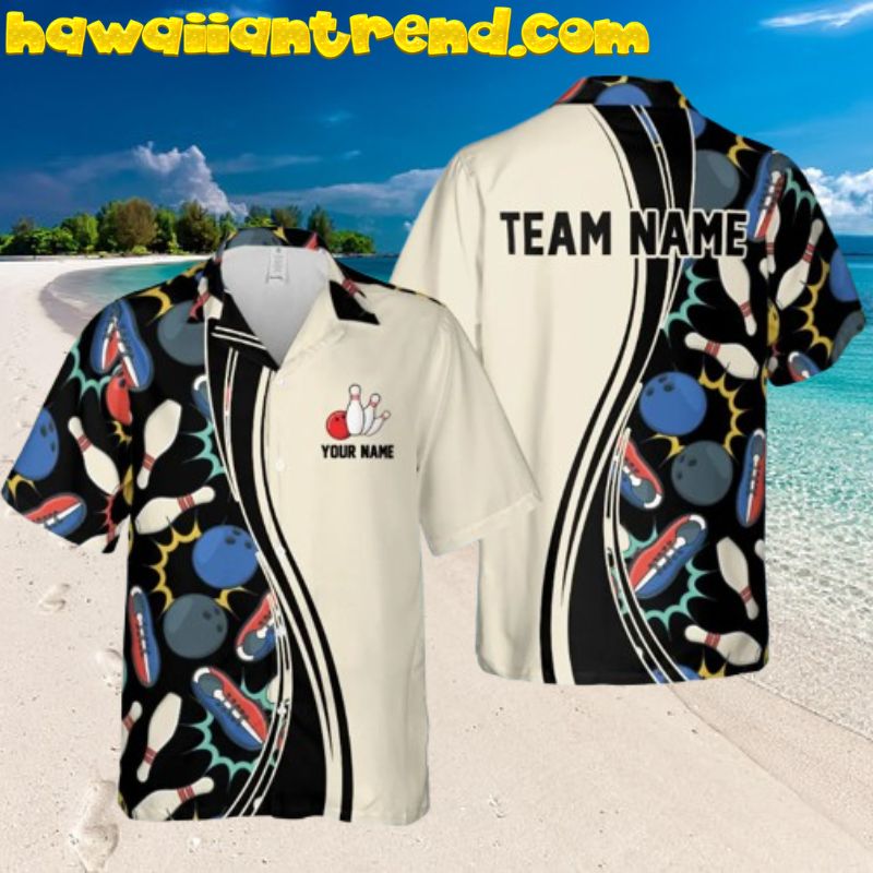 Custom Name Flame Bowling Champion My Ball Are On Fire Hawaiian Shirts