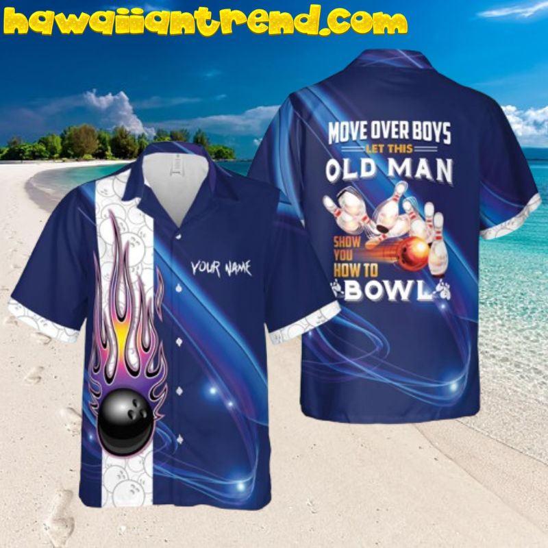 Personalized Name Teammate Old Man Show You How to Bowl Hawaiian Shirt