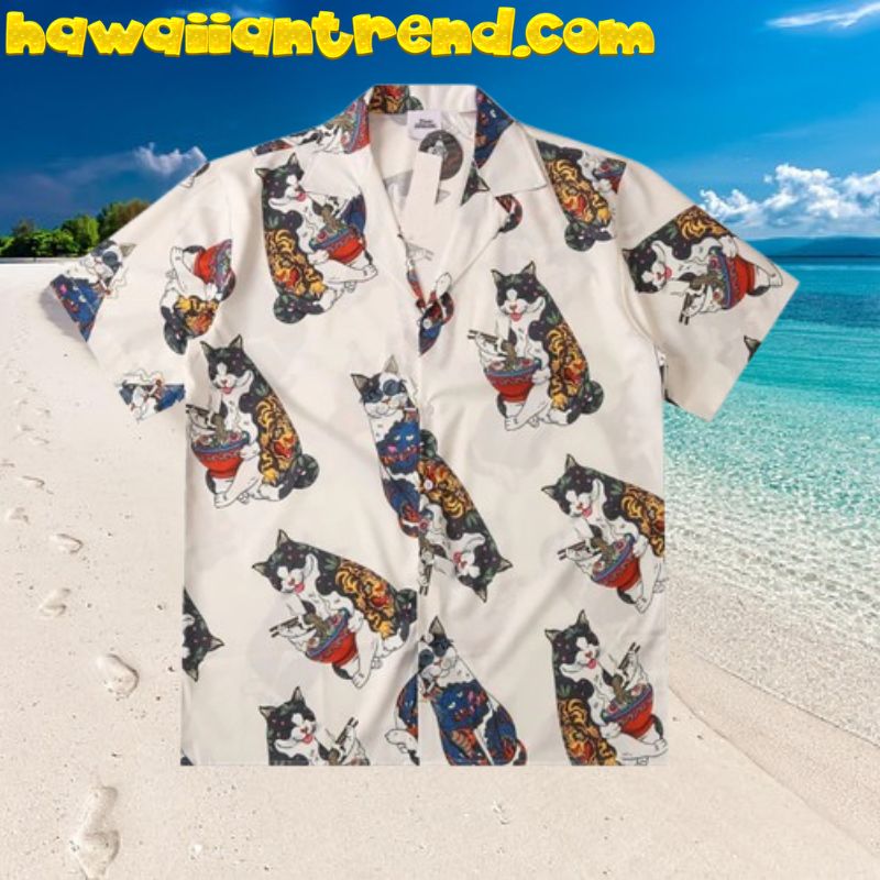 Ramen Cat Cool Hawaiian Shirt