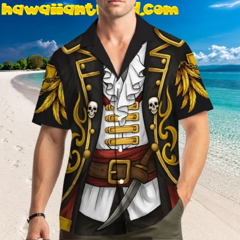 Captain Pirate Costume Design Hawaiian Shirt