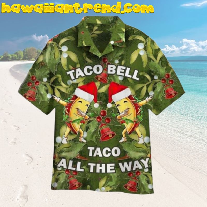 Dabbing Taco All The Way Christmas Hawaiian Shirt