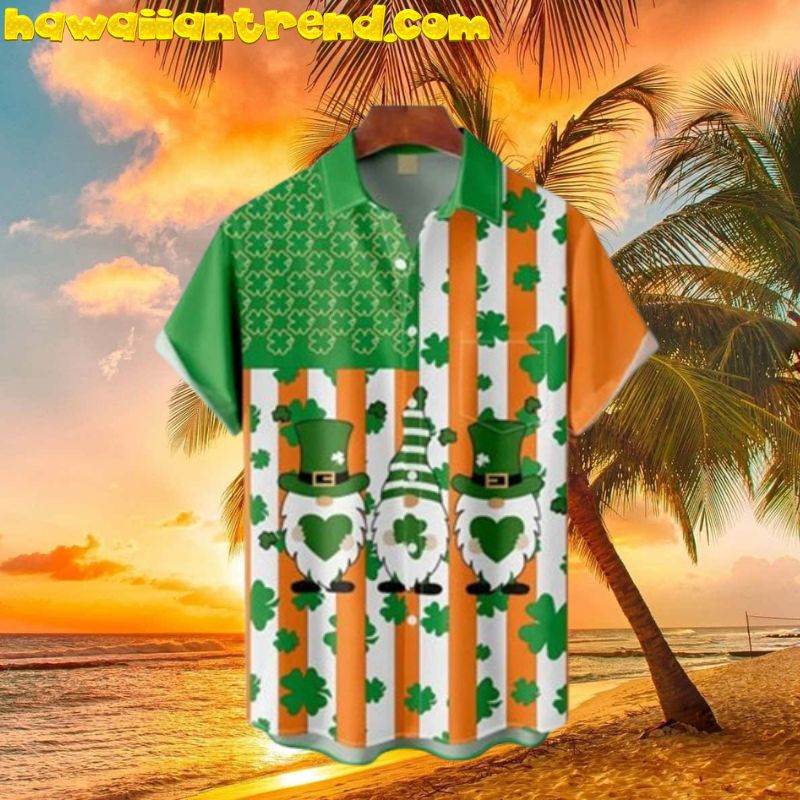 Gnome St.Patrick’s Day Flag Irish Hawaiian Shirt