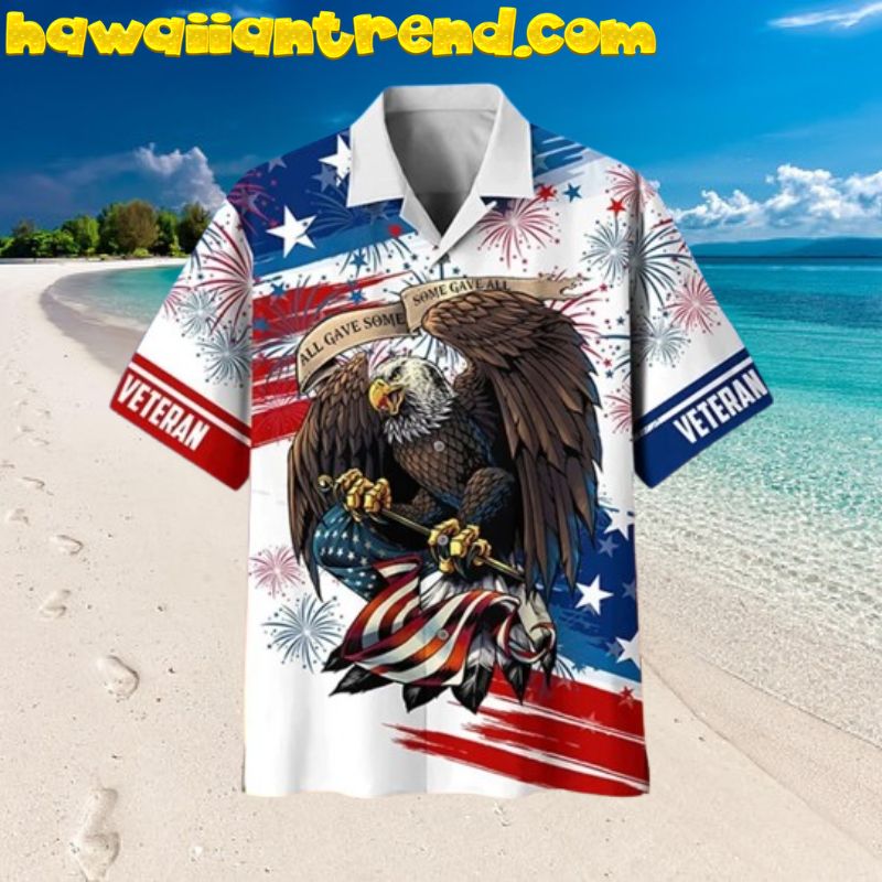 Happy Independence Day U.S Veteran Aloha Hawaiian Shirt