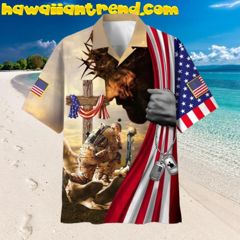 Guns Ammo Bullets Veteran Army Military Hawaiian Shirt