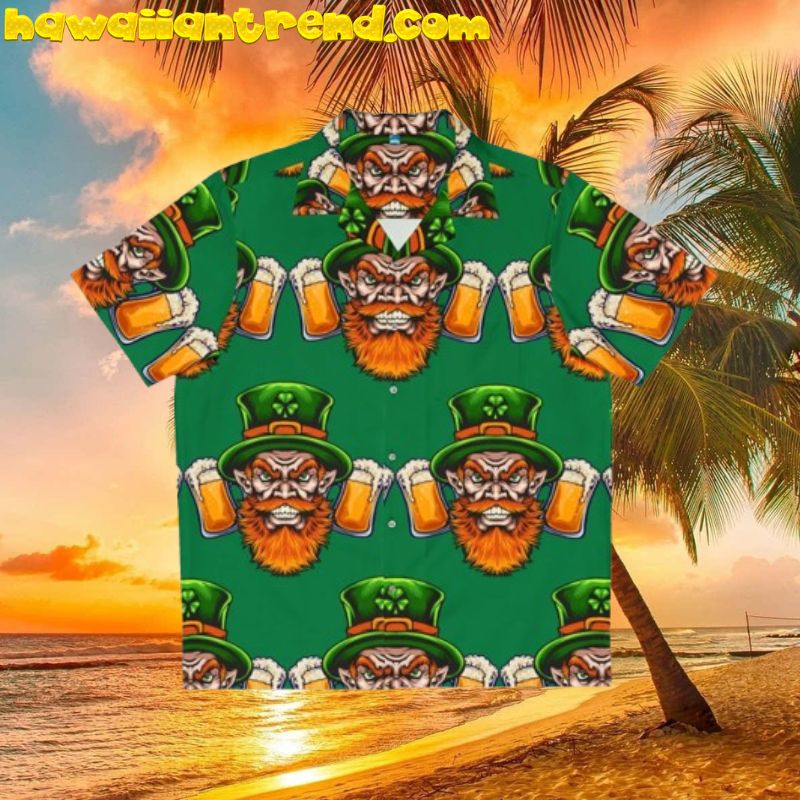 Leprechaun Beer Drinking Team Hawaiian Shirt