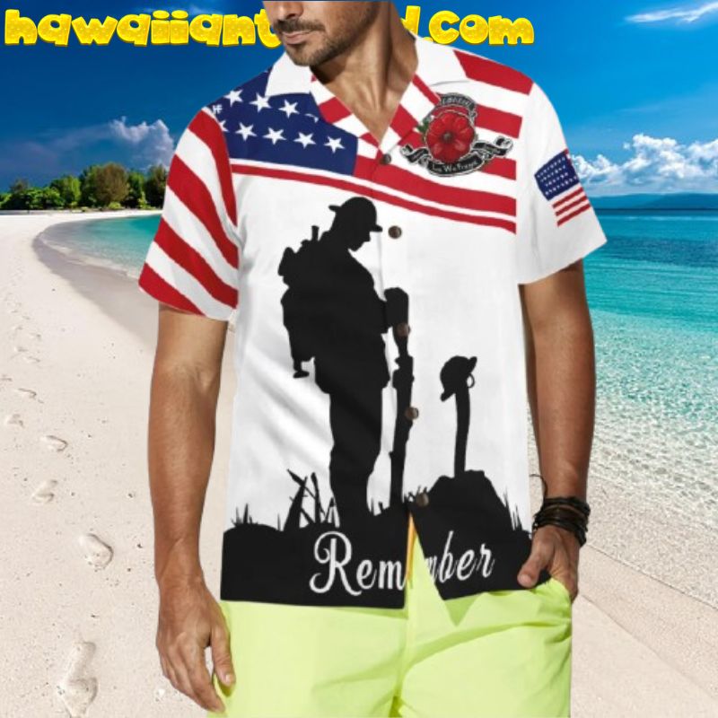 Lest We Forget Veteran Honor Hawaiian Shirt